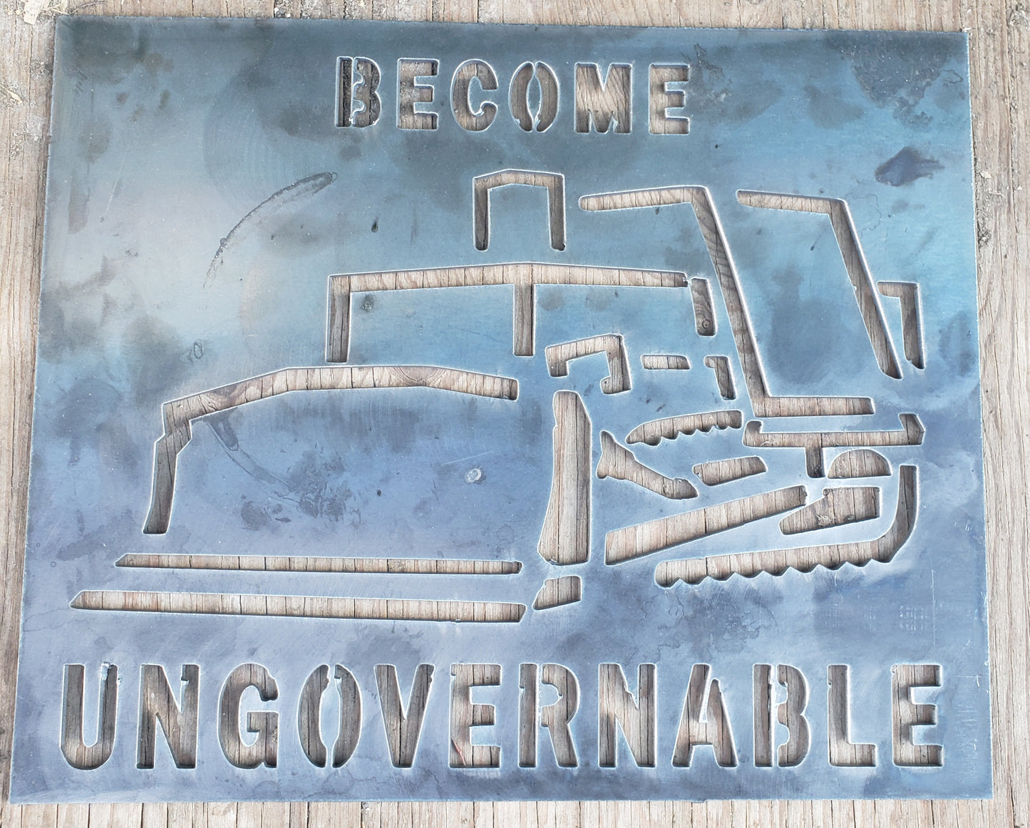 Kill Dozer  Become Ungovernable Square Sign