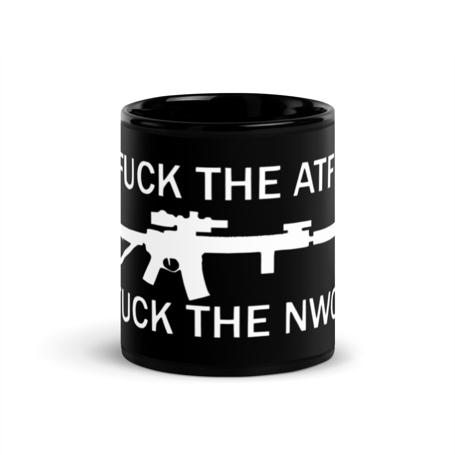 Fuck the ATF AR-15 Black Glossy Mug
